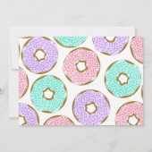 Niedlich Baby Sprinkle Rosa Lila Donuts Dusche Einladung (Rückseite)