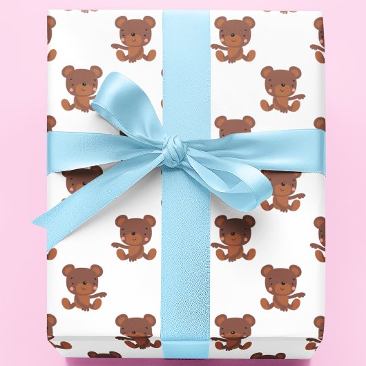 Niedlich Baby Teddy Bär Muster Geschenkpapier