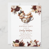 Niedlich Baby Teddy Bear | Birthday Tee Party Einladung (Vorderseite)