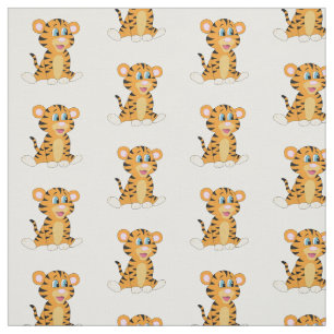 Niedlich Baby Tiger Animal Safari Jungle Muster Stoff