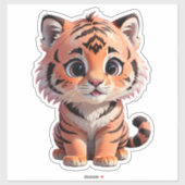 Niedlich Baby Tiger Aufkleber (Blatt)