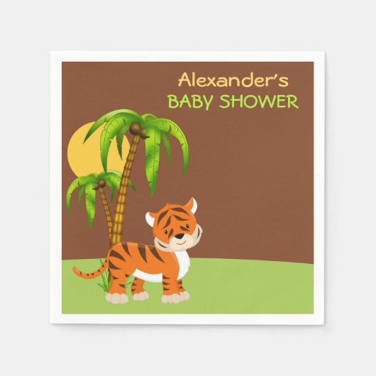 Niedlich Baby Tiger Baby Duschpapier Napkins Serviette (Vorderseite)