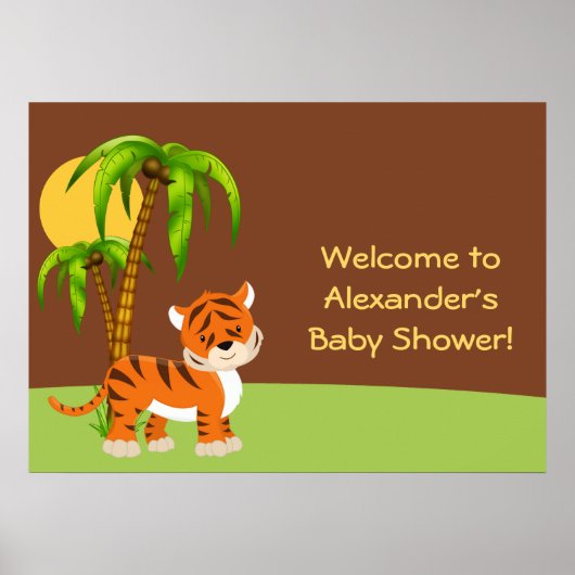 Niedlich Baby Tiger Baby Shooter Poster (Vorne)