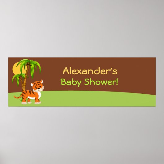 Niedlich Baby Tiger Baby Showbanner Poster (Vorne)
