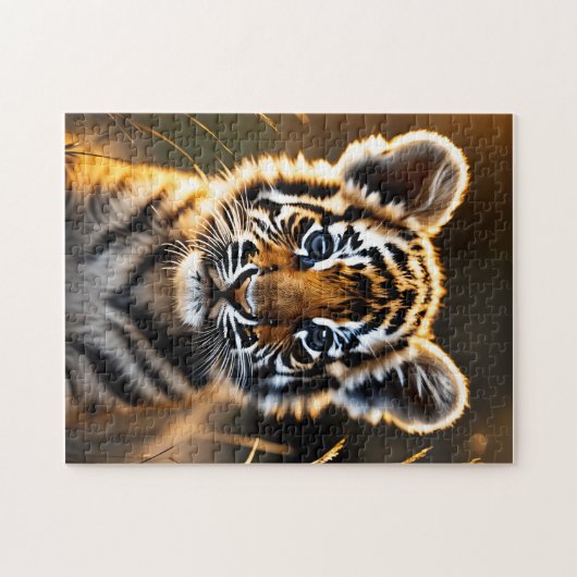 Niedlich Baby Tiger Cub Puzzle (Horizontal)