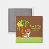 Niedlich Baby Tiger Danke Magnet (Vorderseite/Rückseite)