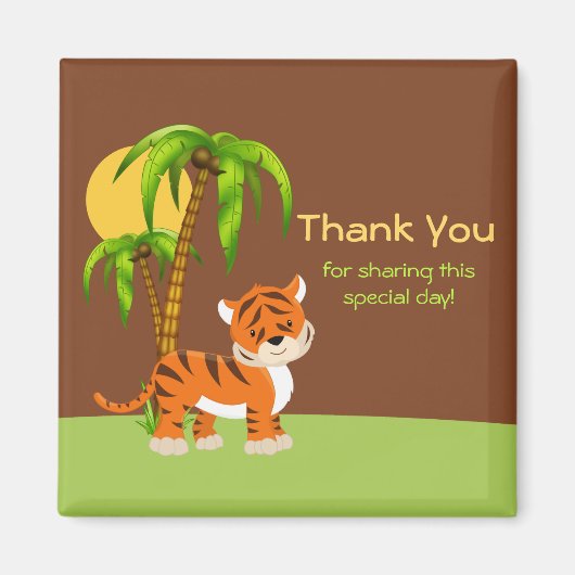 Niedlich Baby Tiger Danke Magnet (Vorne)