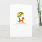 Niedlich Baby Tiger Grußkarte Karte (Rückseite)