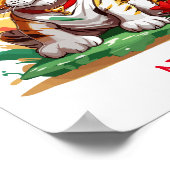 Niedlich Baby Tiger Individuelle Name Poster (Ecke)