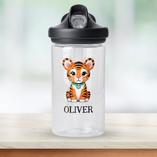Niedlich Baby Tiger Personalisiert Trinkflasche