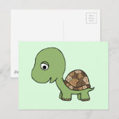 Niedlich Baby Tortoise Postkarte (Vorne/Hinten)