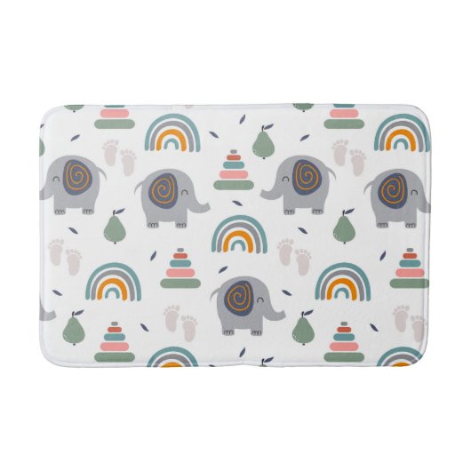 Niedlich Baby Toy Pattern Badematte (Vorderseite)