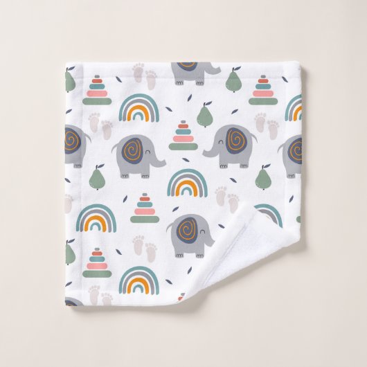 Niedlich Baby Toy Pattern Badhandtuch Set (Waschlappen)