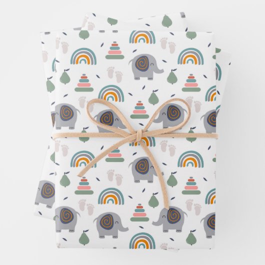 Niedlich Baby Toy Pattern Geschenkpapier Set (Beispiel)