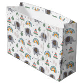 Niedlich Baby Toy Pattern Große Geschenktüte (Rückseite Schrägansicht)