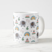 Niedlich Baby Toy Pattern Jumbo-Tasse (Vorderseite Rechts)