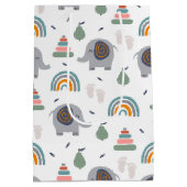 Niedlich Baby Toy Pattern Mittlere Geschenktüte (Rückseite)