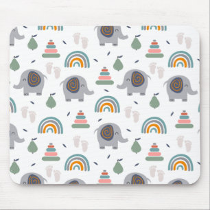 Niedlich Baby Toy Pattern Mousepad