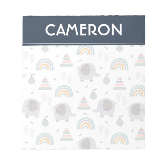 Niedlich Baby Toy Pattern Notizblock (Vorderseite)