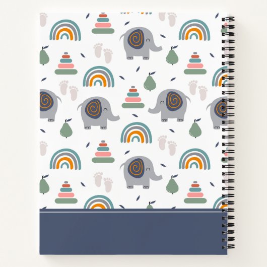 Niedlich Baby Toy Pattern Notizblock (Rückseite)