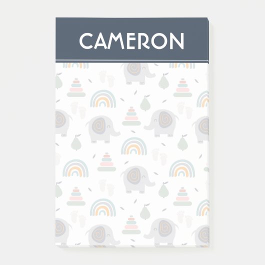 Niedlich Baby Toy Pattern Post-it Klebezettel (Vorderseite)