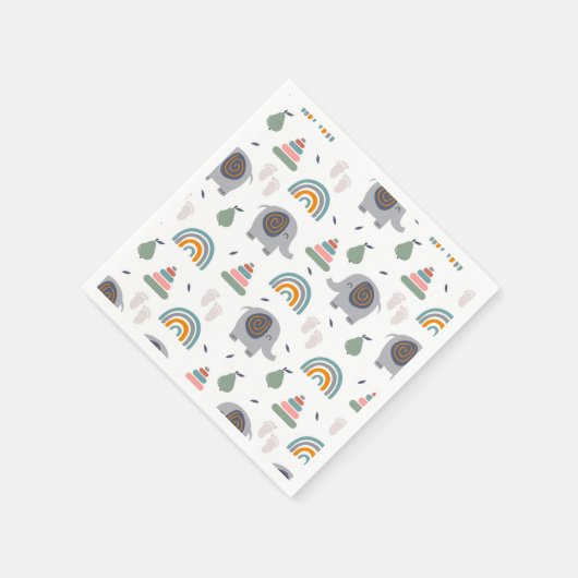 Niedlich Baby Toy Pattern Serviette (Ecke)