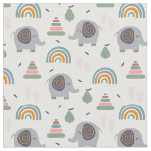 Niedlich Baby Toy Pattern Stoff