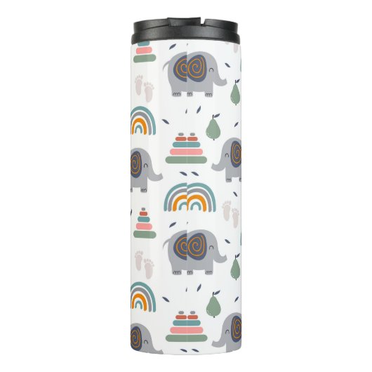 Niedlich Baby Toy Pattern Thermosbecher (Rückseite)