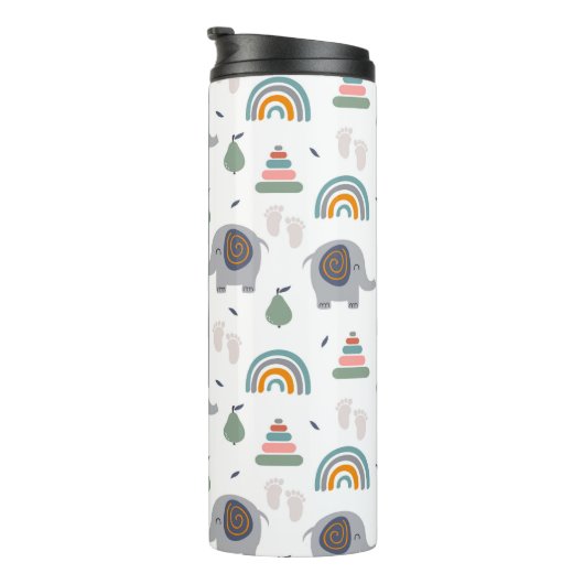 Niedlich Baby Toy Pattern Thermosbecher (Nach rechts gedreht)