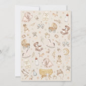 Niedlich Baby Toy Plushies Gender Neutral Baby Dus Einladung (Rückseite)