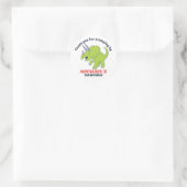 Niedlich Baby Triceratops Dinosaurier Kindergeburt Runder Aufkleber (Tasche)