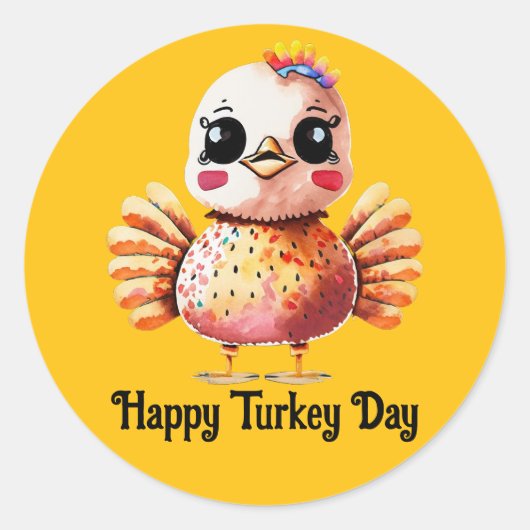 Niedlich Baby Turkey Sticker (Vorderseite)