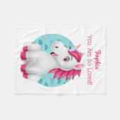 Niedlich Baby Unicorn Art, Name und Botschaft des  Fleecedecke (Vorderseite (Horizontal))