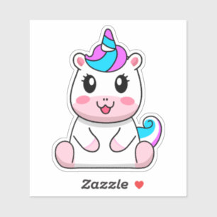 Niedlich Baby Unicorn Cartoon-64838 Aufkleber