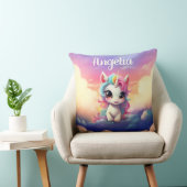 Niedlich Baby Unicorn Pink Lila Sky Kissen (Stuhl )
