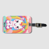 Niedlich Baby Unicorn Rainbow Gepäckanhänger (Vorderseite (Horizontal))