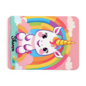 Niedlich Baby Unicorn Rainbow Magnet (Horizontal)
