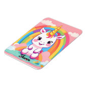 Niedlich Baby Unicorn Rainbow Magnet (Linke Seite)