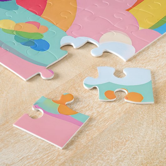 Niedlich Baby Unicorn Rainbow Puzzle (Seite)