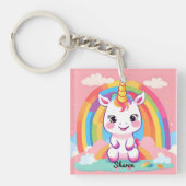 Niedlich Baby Unicorn Rainbow Schlüsselanhänger (Vorderseite)