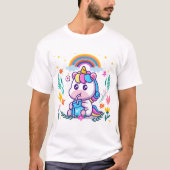Niedlich Baby Unicorn T-Shirt (Vorderseite)