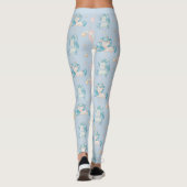 Niedlich Baby Unicorns Pink Blue Pastel Yoga Leggings (Rückseite)