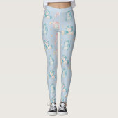 Niedlich Baby Unicorns Pink Blue Pastel Yoga Leggings (Vorderseite)