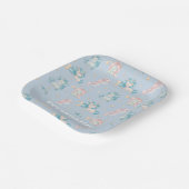 Niedlich Baby Unicorns Rosa Blau Personalisiert Pappteller (Gewinkelt)