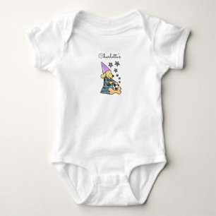Niedlich Baby Unisex Blue Elegante Hunde Name hinz Strampler