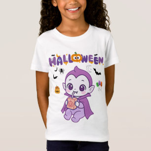 Niedlich Baby Vampire Halloween Kawaii Design T-Shirt