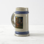 Niedlich Baby Werewolf über Dog House Fantasy Art Bierglas (Vorderseite Links)