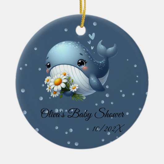Niedlich Baby Whale Baby Dusche Ornament (Vorne)