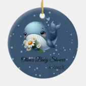Niedlich Baby Whale Baby Dusche Ornament (Hinten)