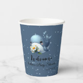 Niedlich Baby Whale Baby Shooting Paper Cup Pappbecher (Rückseite)